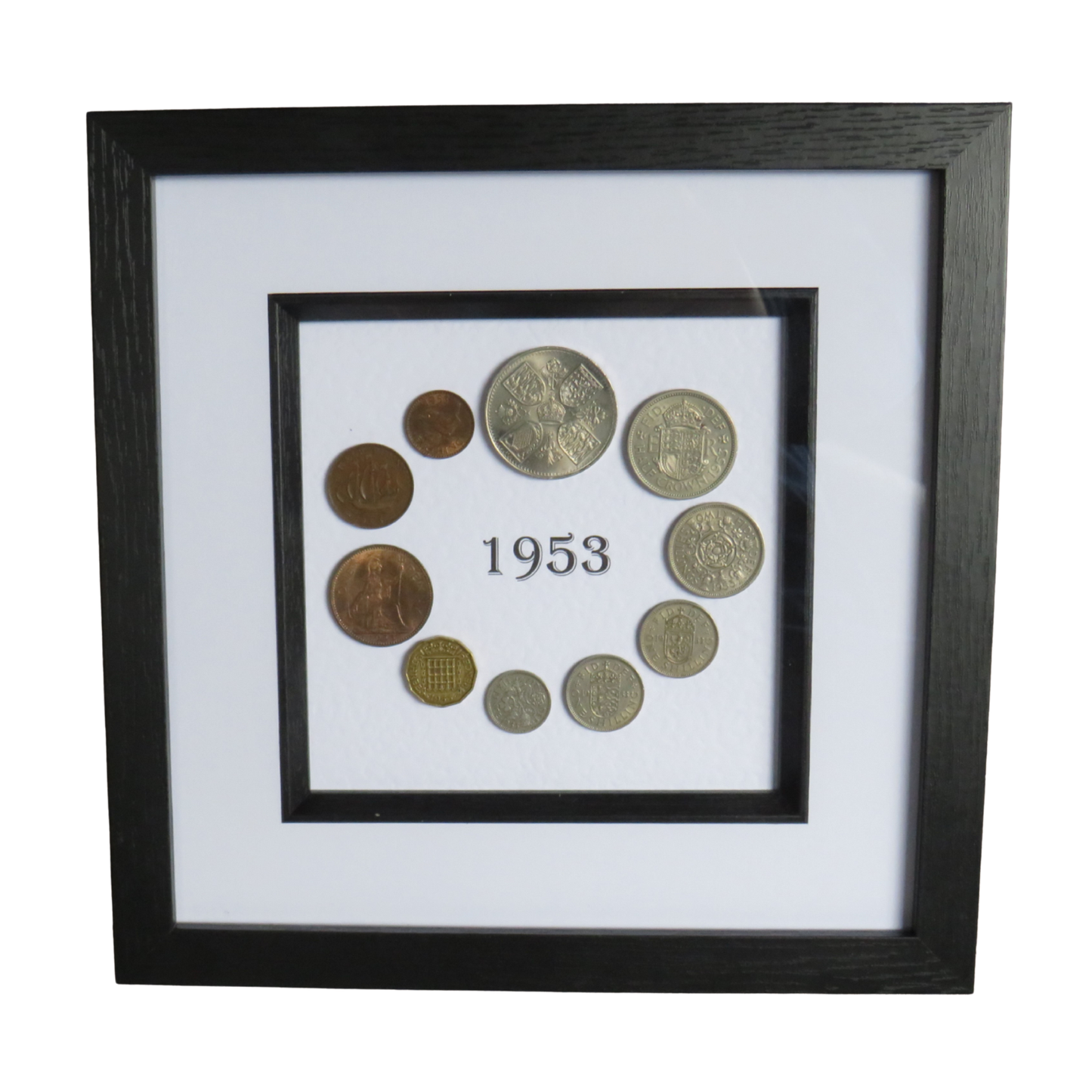 1953 Luxury Framed Coin Year Set of Great Britain