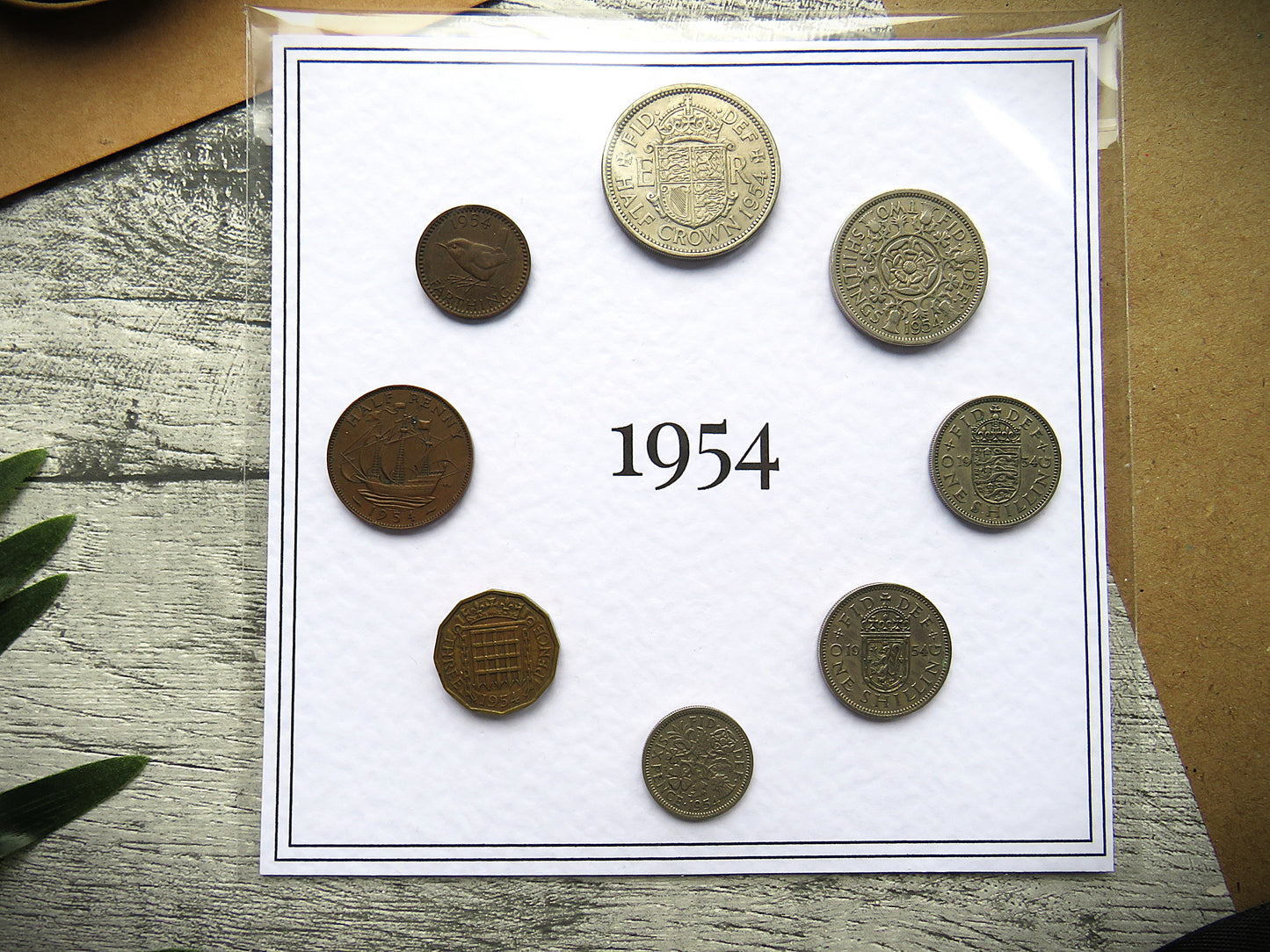 1954 Mounted Presentation Gift Coin Set