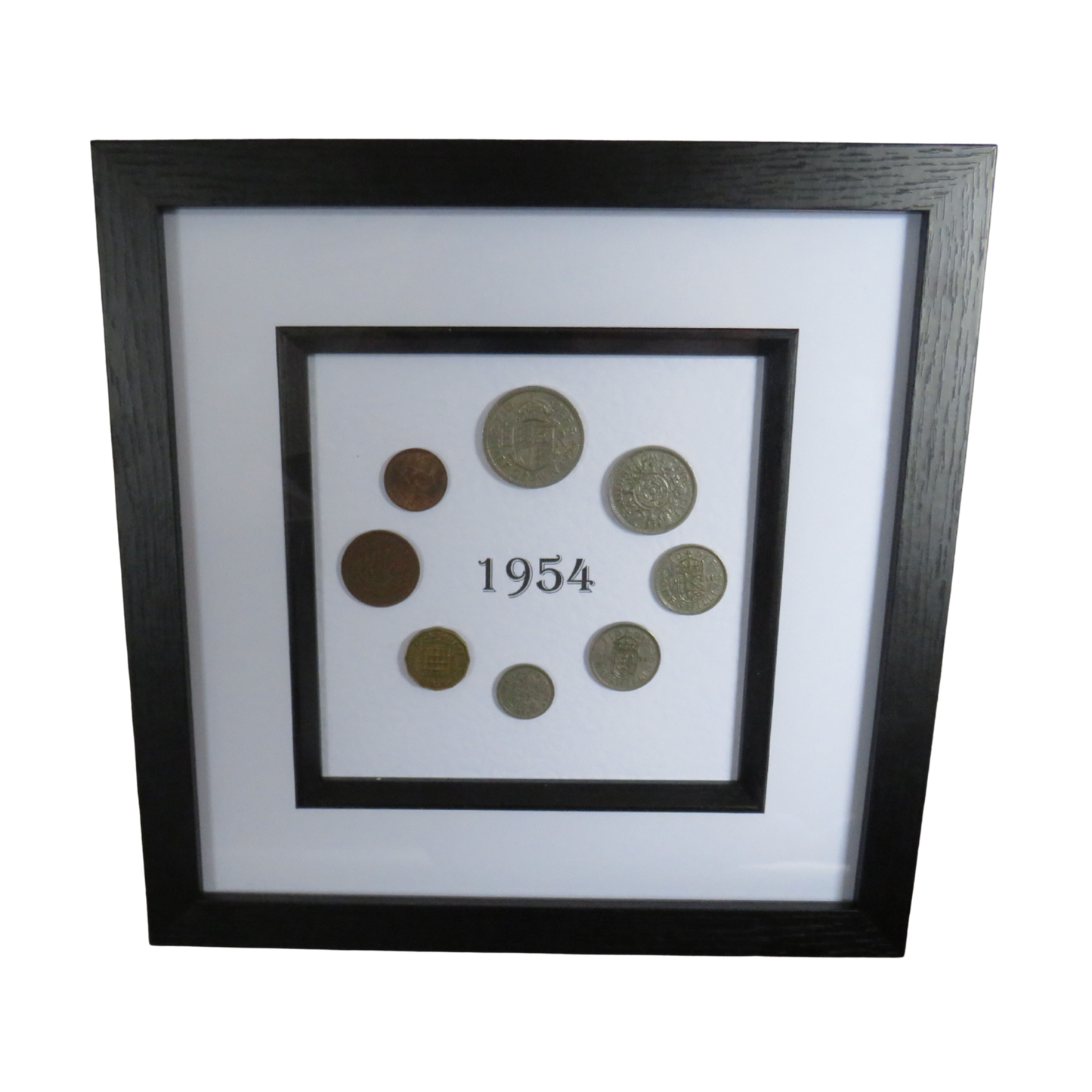 1954 Luxury Framed Coin Year Set of Great Britain