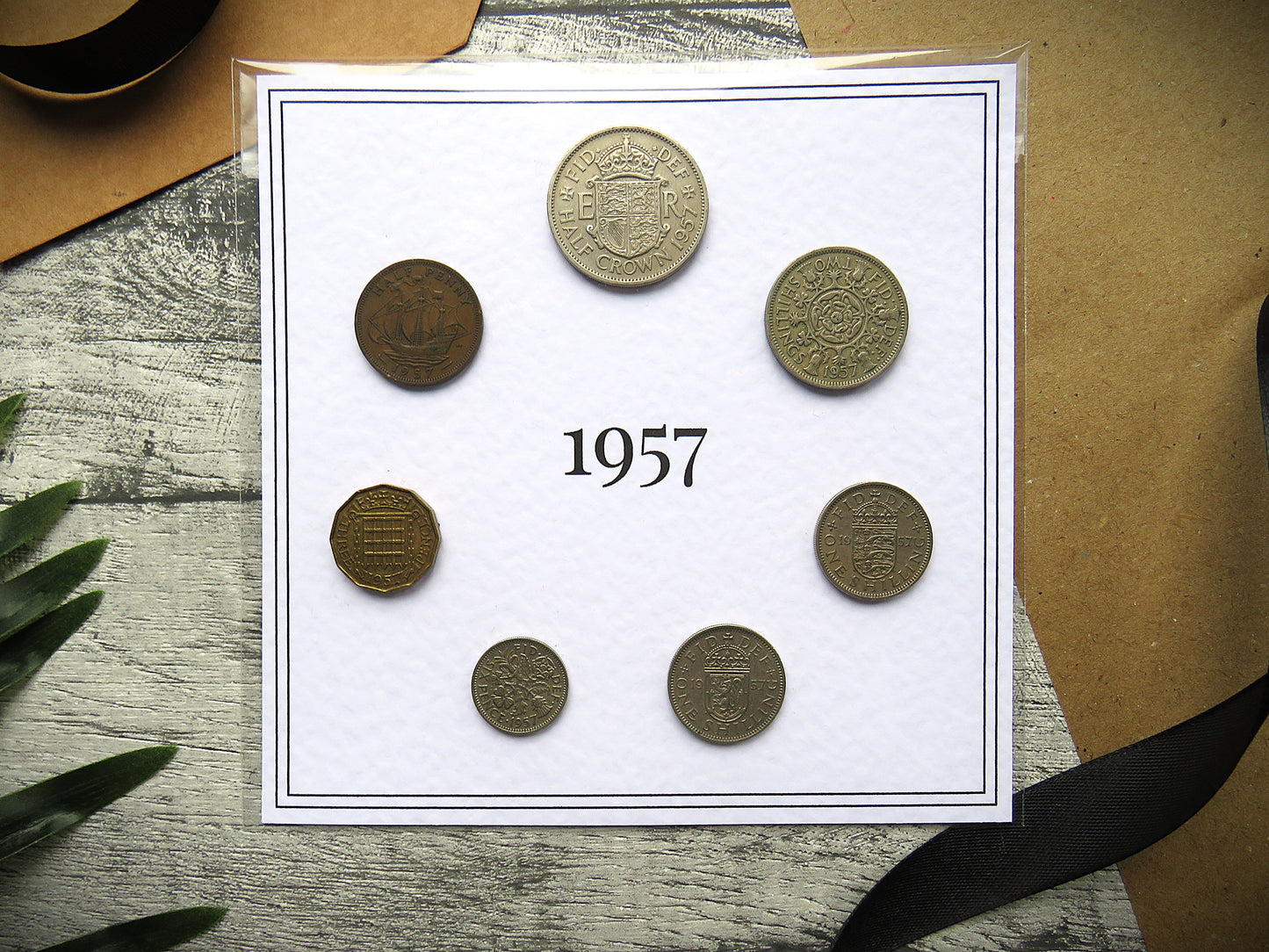 1957 Mounted Presentation Gift Coin Set