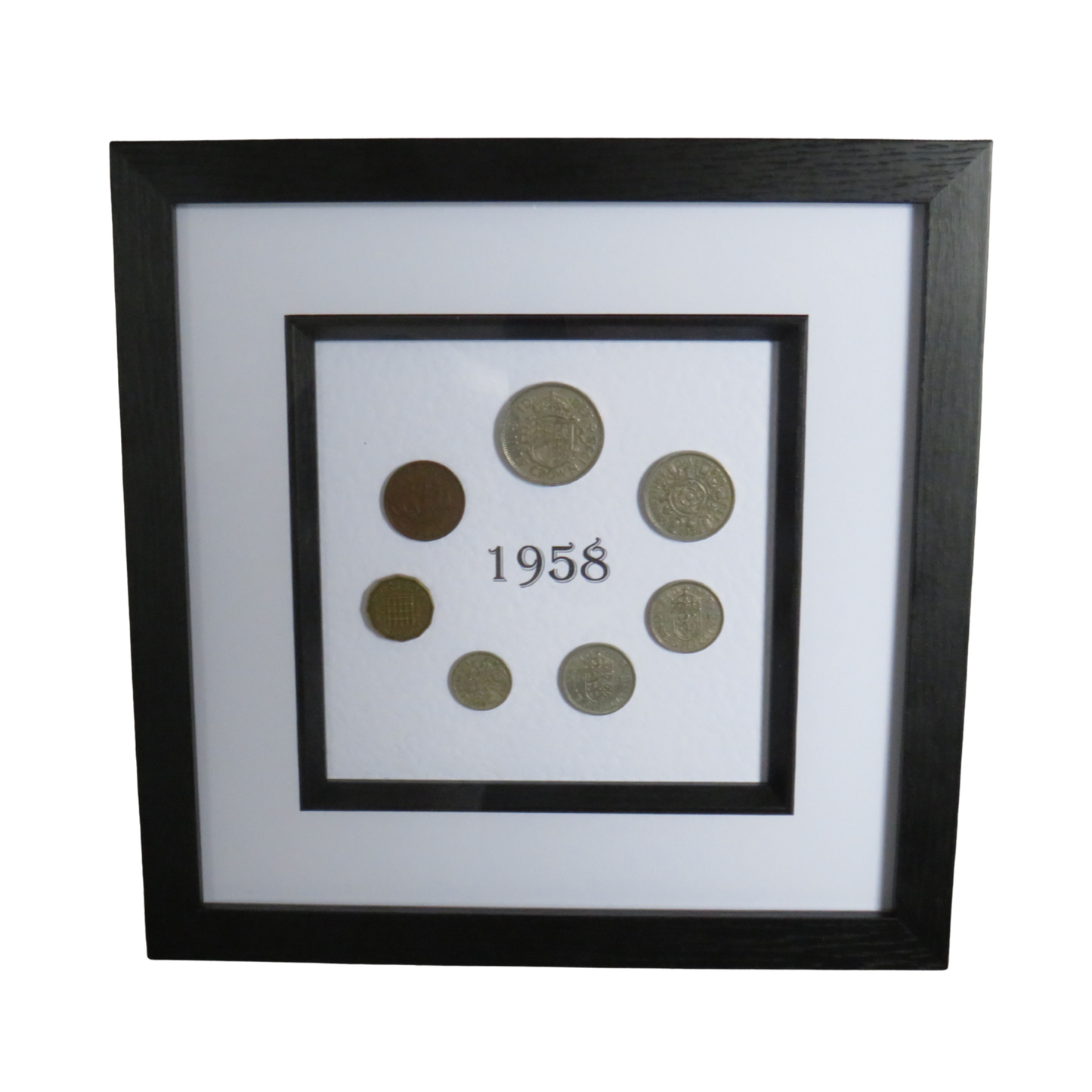 1958 Luxury Framed Coin Year Set of Great Britain