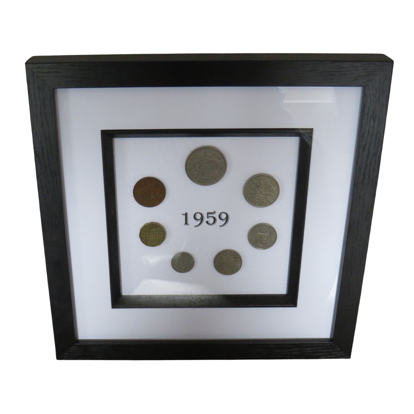 1959 Luxury Framed Coin Year Set of Great Britain