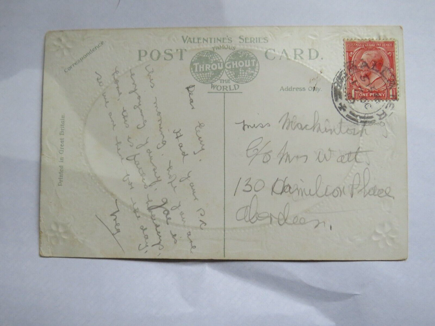 Old Postcard On Ballater View From Pannanich 1919 - Ref : 1013