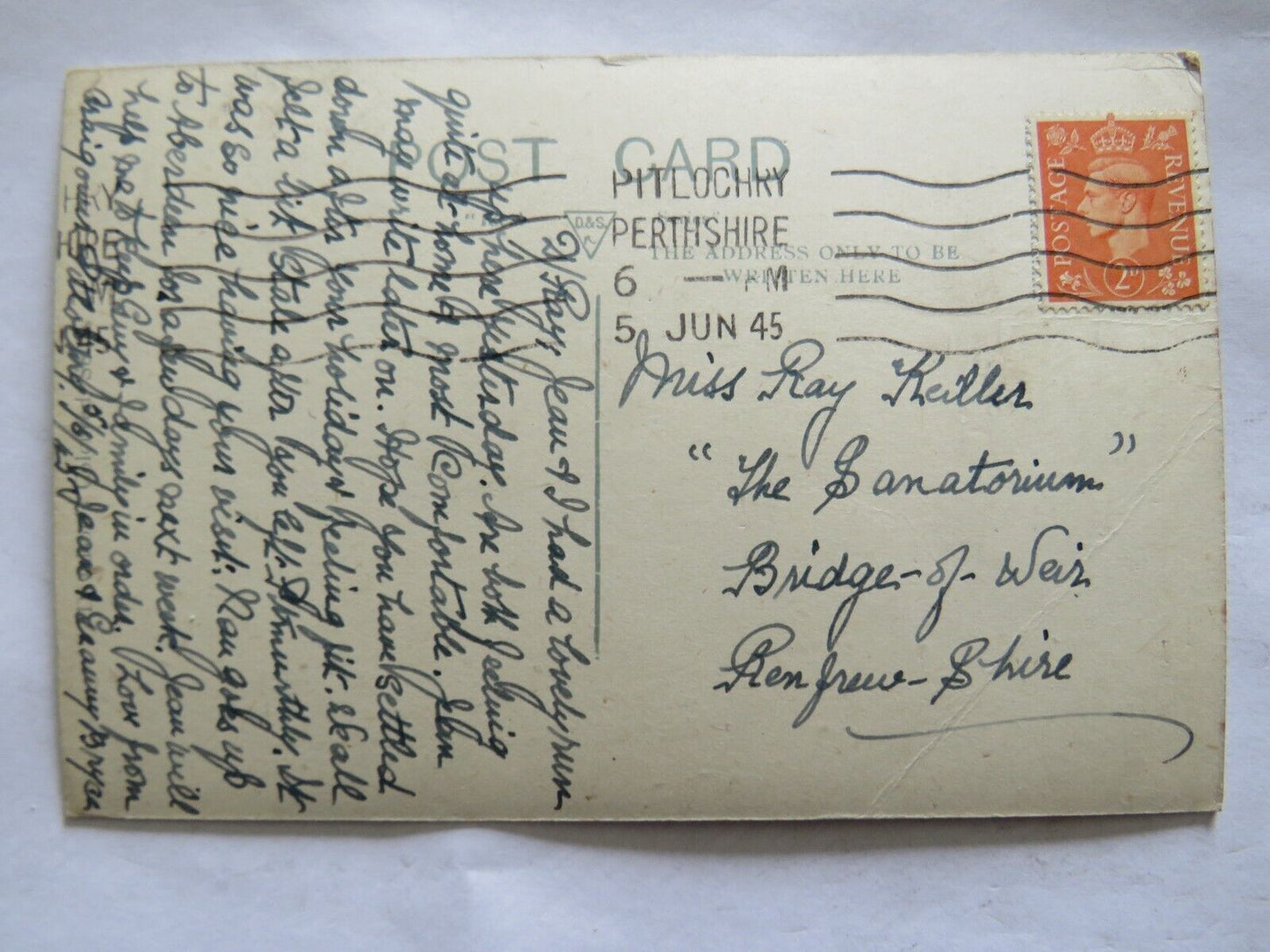 Old Postcard of Road To Falls of Tummel, Pitlochry - Ref : 1006