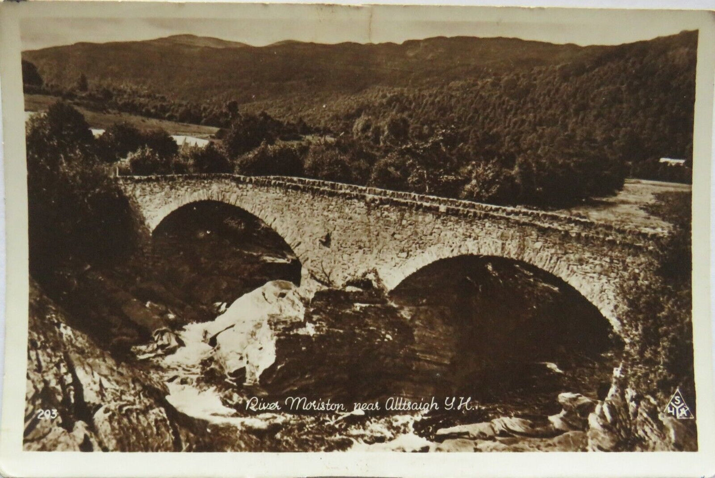 Old Postcard of River Moriston Near Alltsaigh / Alltsigh - Ref : 1009