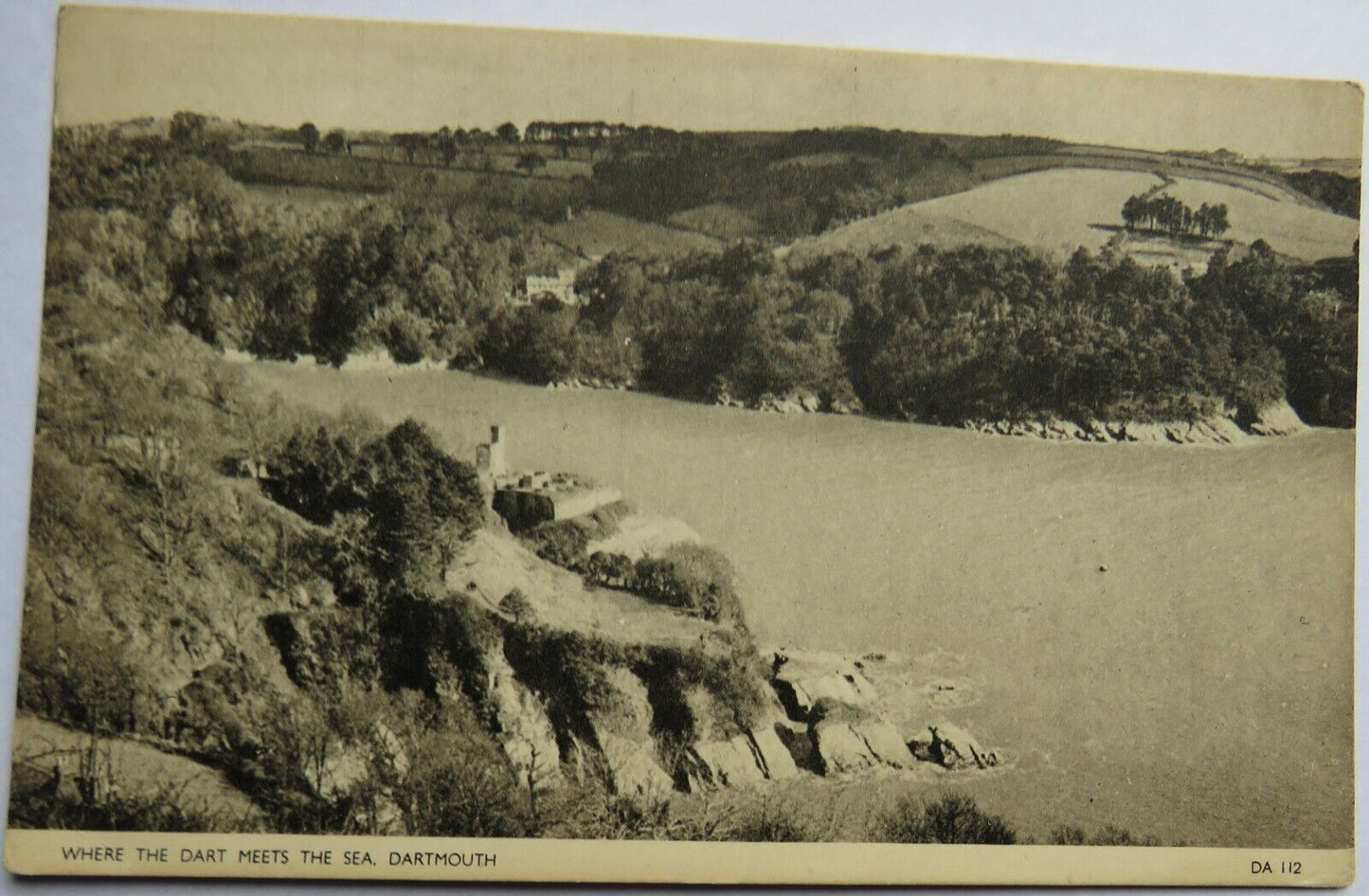 Old Postcard of Where the Dart Meets the Sea, Dartmouth, 1961