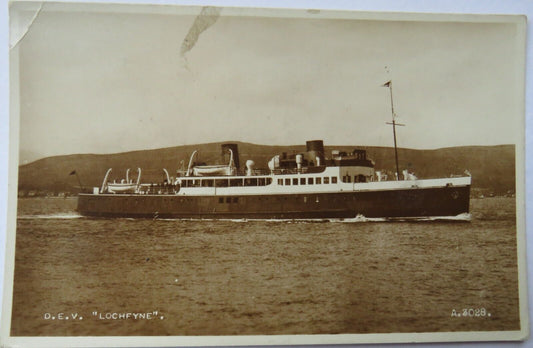 Old Postcard of D.E.V "Lochfyne"