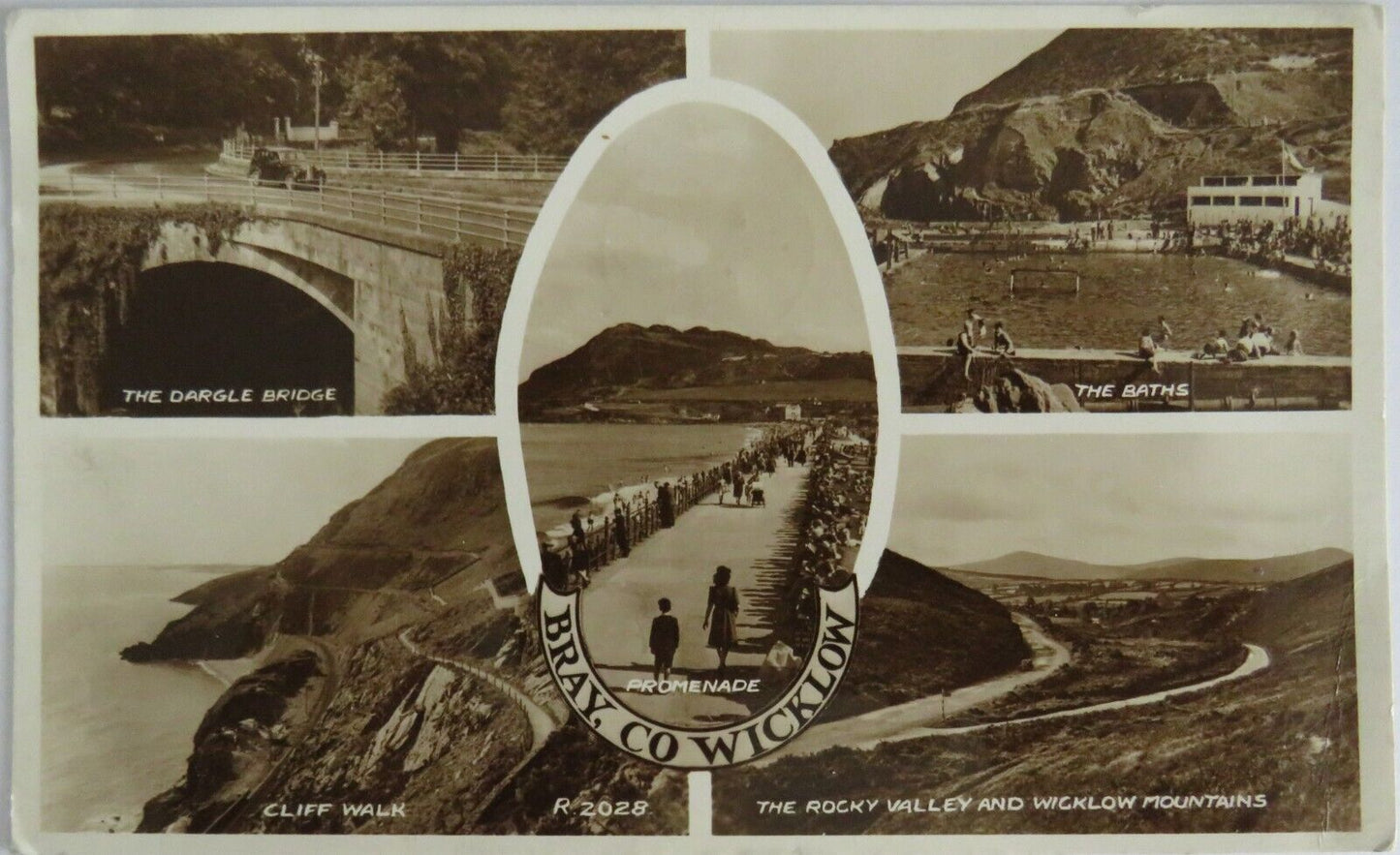 Old Postcard of Bray. Co Wicklow 1953 - Ref : 1016