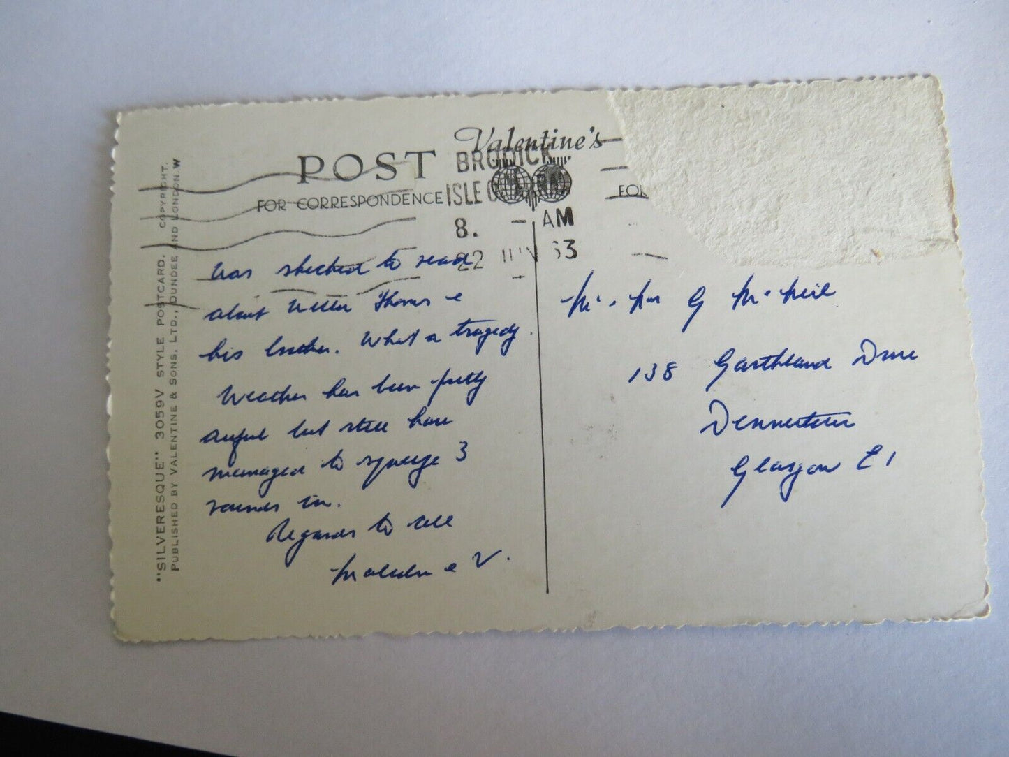 Old Postcard of A Wee Scotch Frae Brodick - Ref : 1029