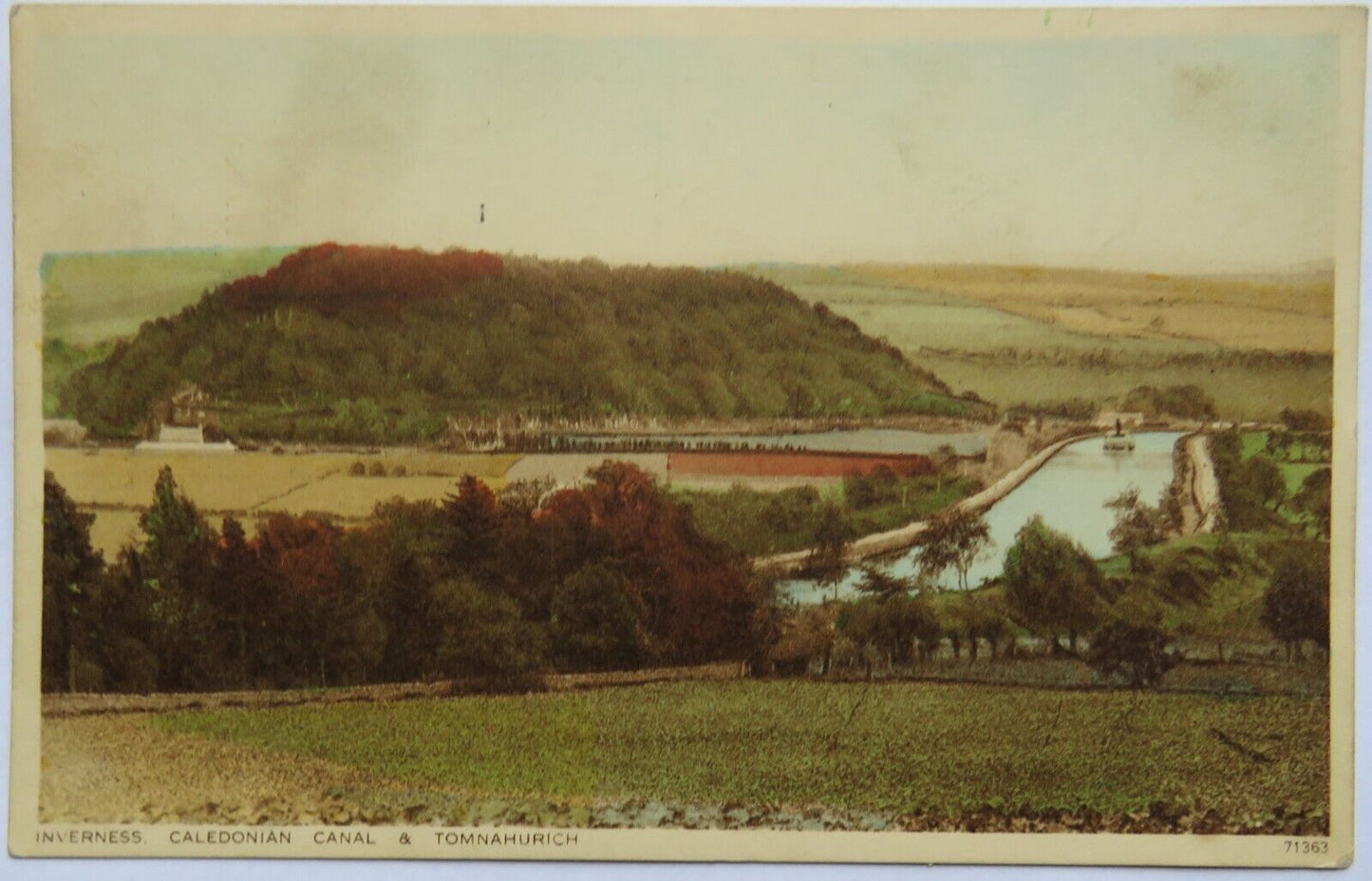 Old Postcard of Inverness, Caledonian Canal & Tomnahurich, 1936