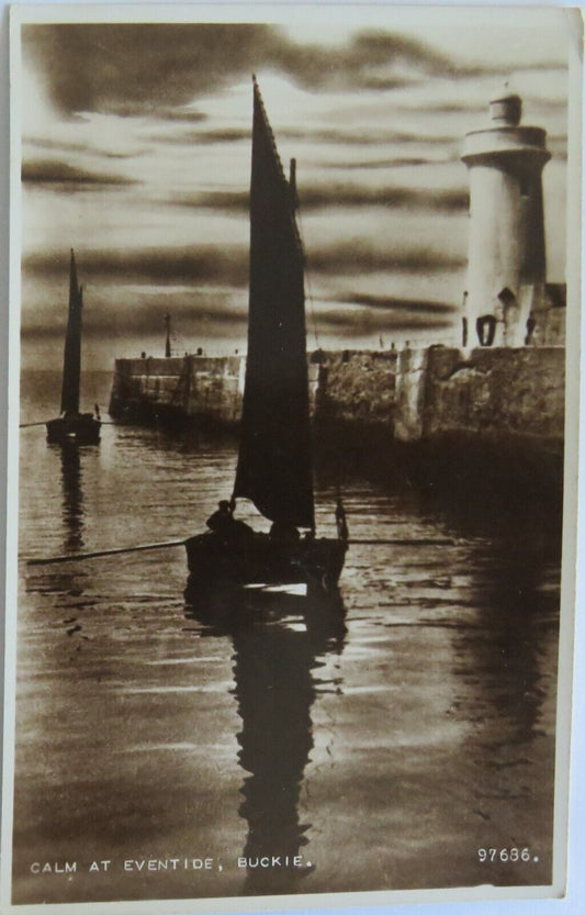 Old Postcard of Calm At Eventide, Buckie -  Ref : 1023