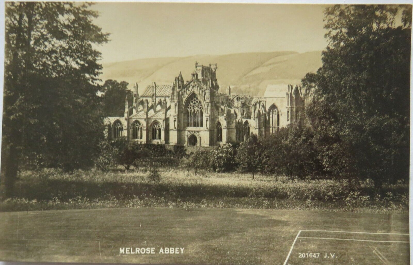 Old Postcard Of Melrose Abbey - Ref : 1007