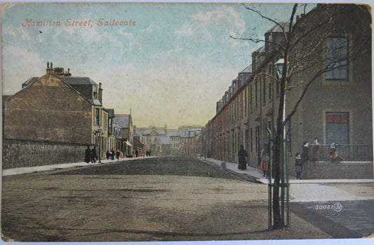 Old Postcard of Hamilton Street, Saltcoats  -  Ref : 1023