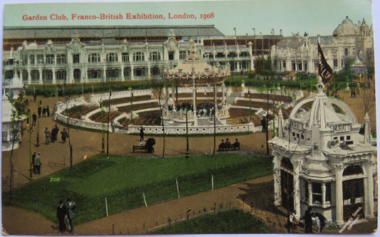 Old Postcard of Garden Club, Franco-British Exhibition London 1908