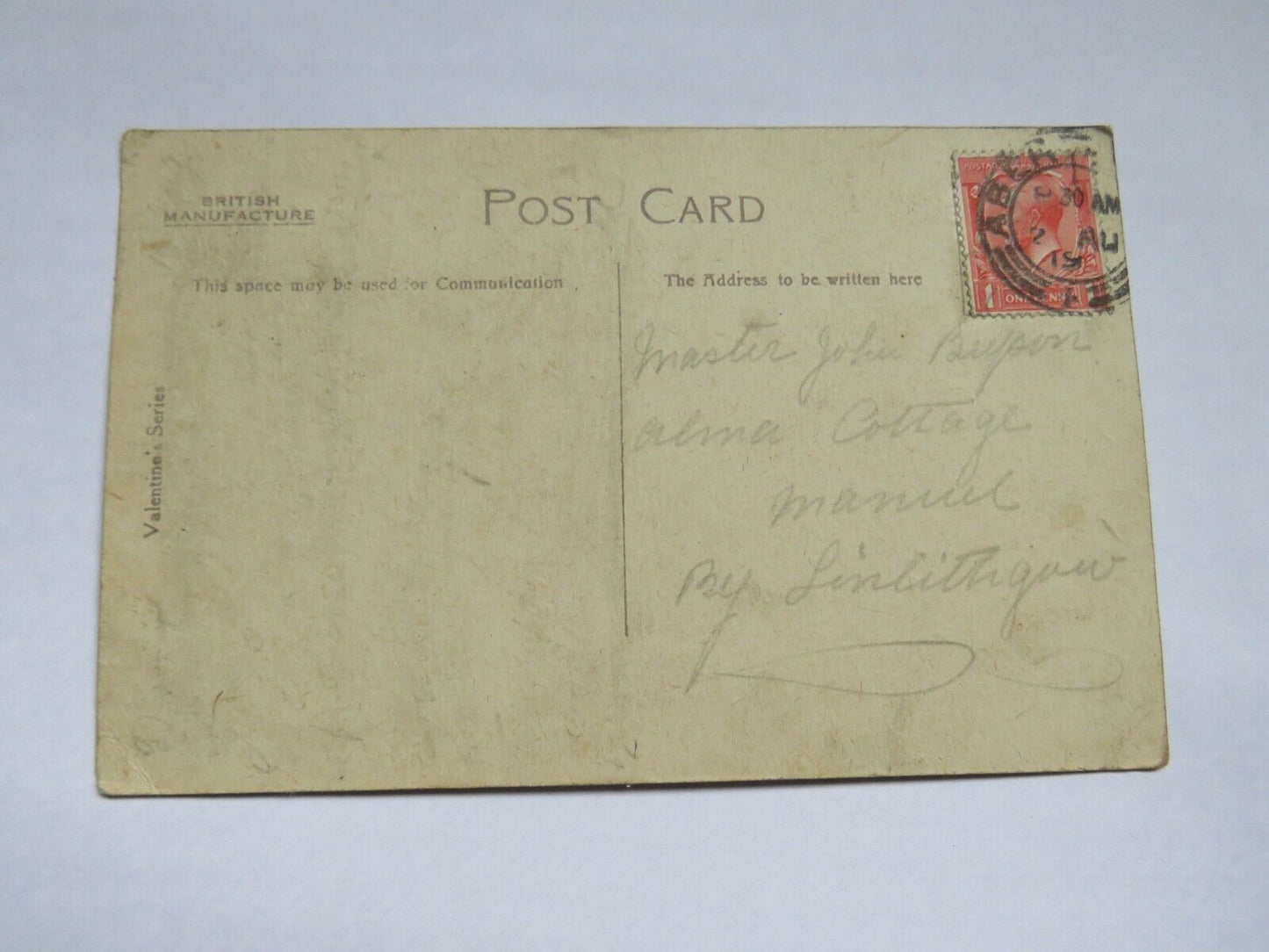 Old Postcard of Black Watch Monument, Aberfeldy 1919