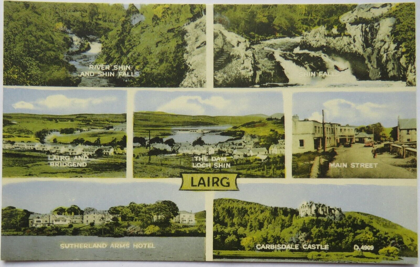 Old Multiview Postcard of Lairg, Valentine's