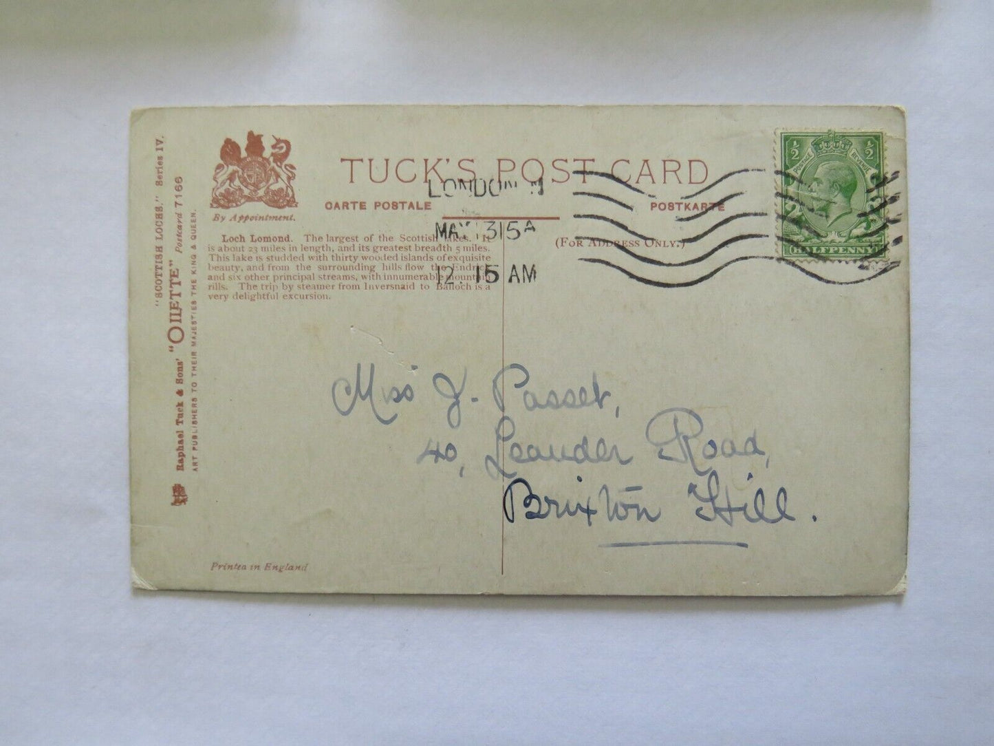 Old Postcard Loch Lomond - Ref : 1002