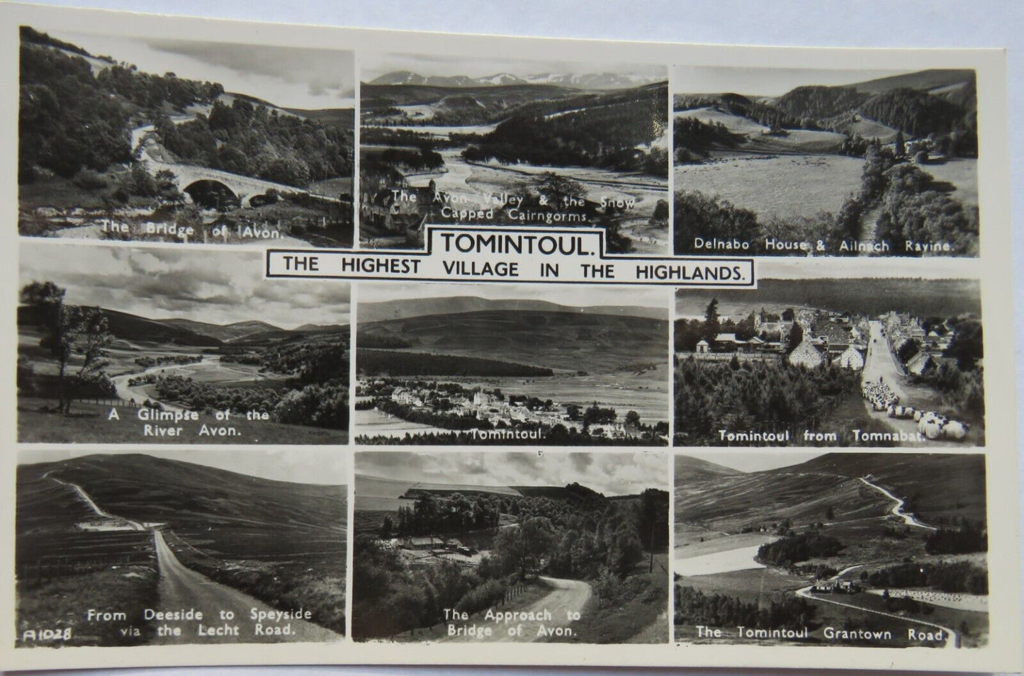 Old Multiview Postcard of Tomintoul, The Highest Village in the Highlands