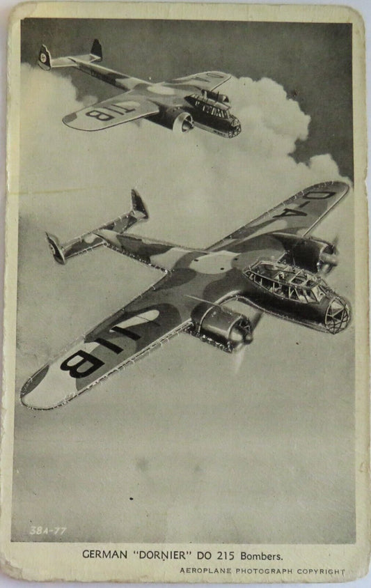 Old Postcard Of German "Dornier" Do 215 Bombers-  Ref : 1014