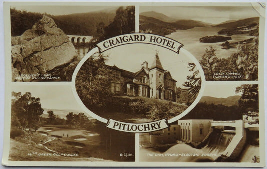 Old Postcard of Craigard Hotel Pitlochry