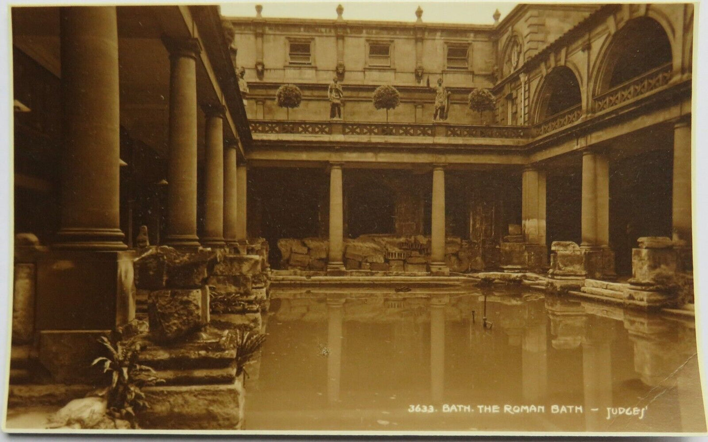 Old Postcard of Bath, The Roman Bath - Judges