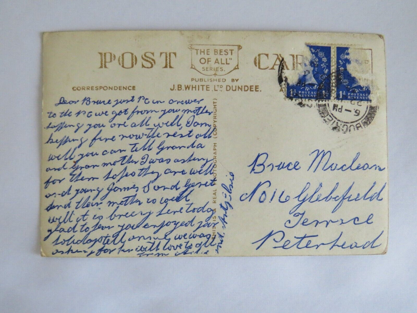 Vintage Postcard of The Harbour, Portknockie - Ref : 1022