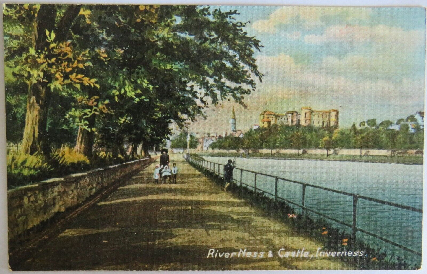 Old Postcard of River Ness & Castle, Inverness - Ref : 1027