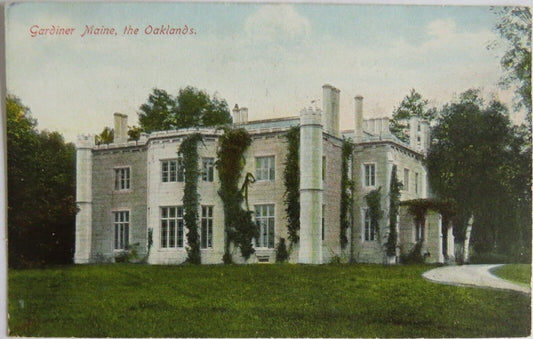Old Postcard of Gardiner Maine, The Oaklands - Ref  : 1018