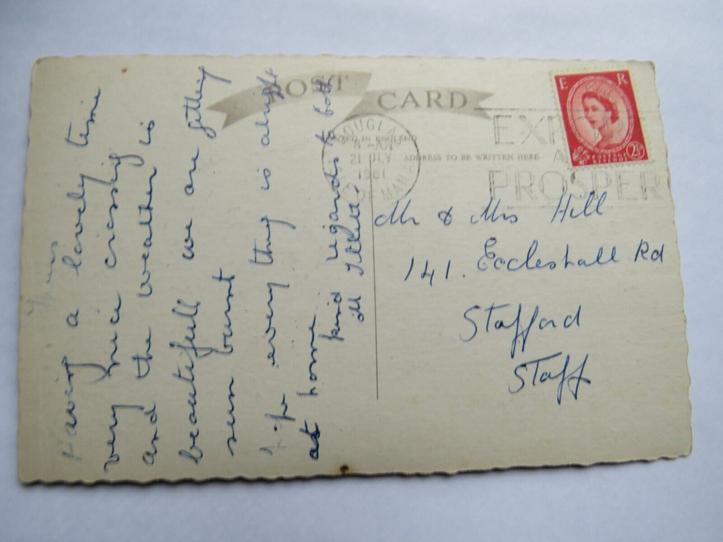 Old Multiview postcard of Isle of Man, 1961