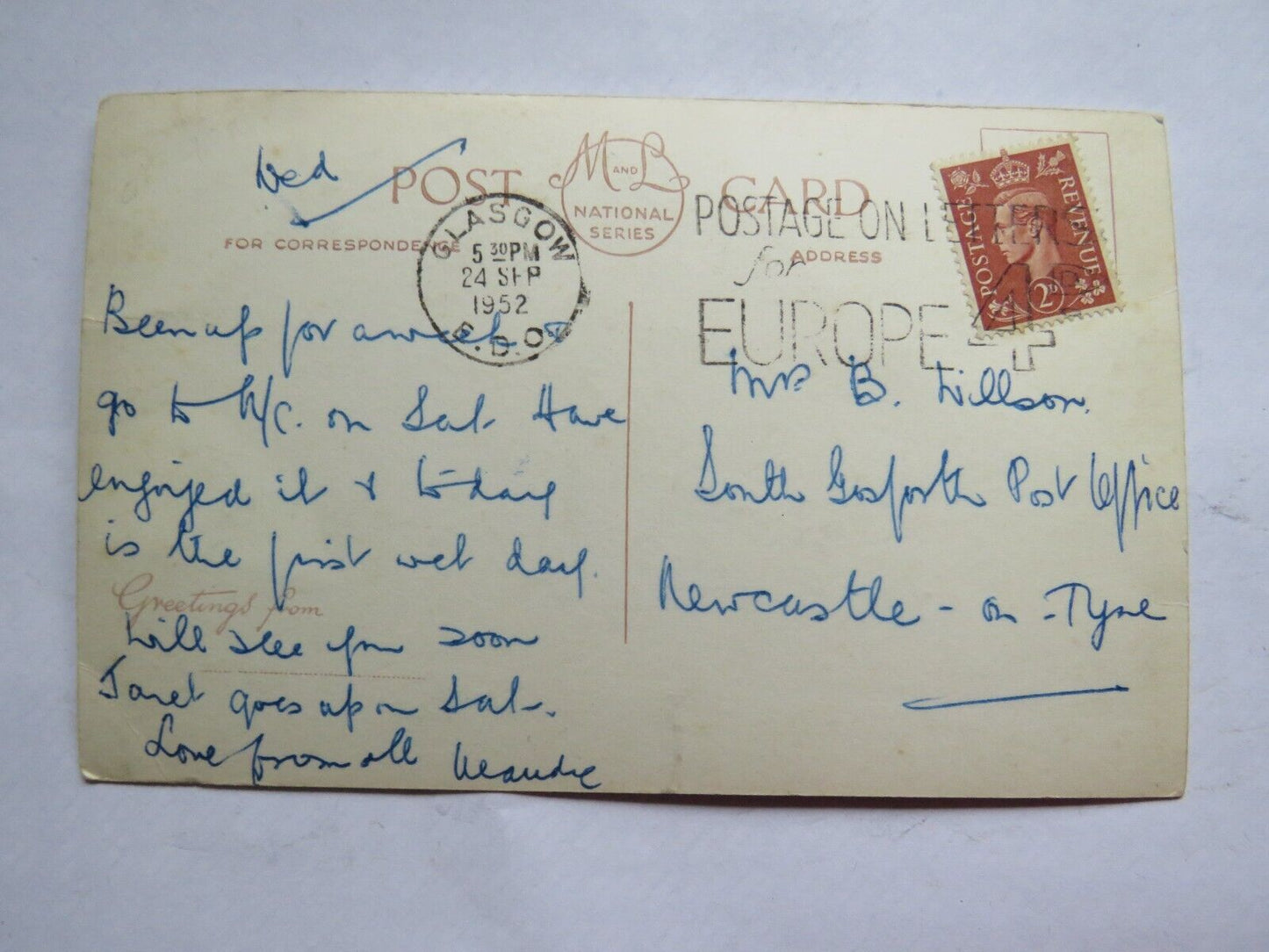 Old Postcard of The Cobbler, Arrochar 1952 - Ref : 1004