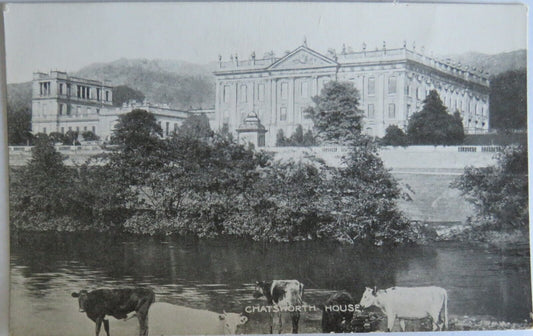 Old Postcard of Chatsworth House - Ref : 1025