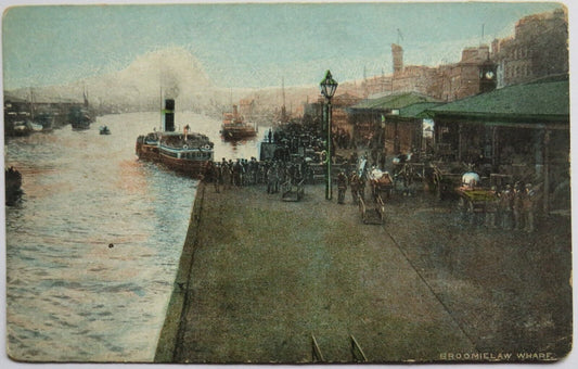 Old Postcard of Broomielaw Wharf, Glasgow - Ref : 1035