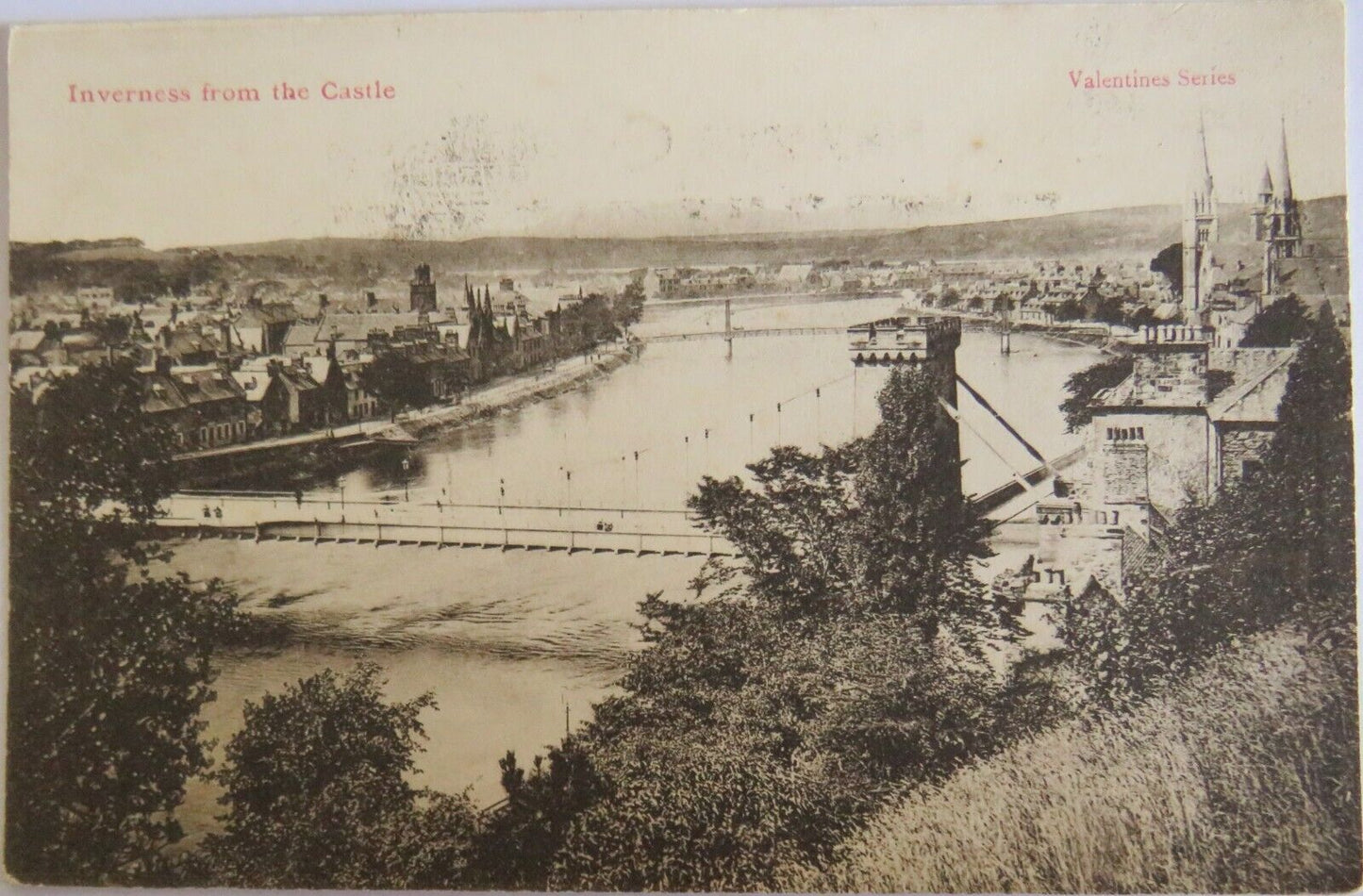 Old Postcard of Inverness From The Castle - Ref : 1028