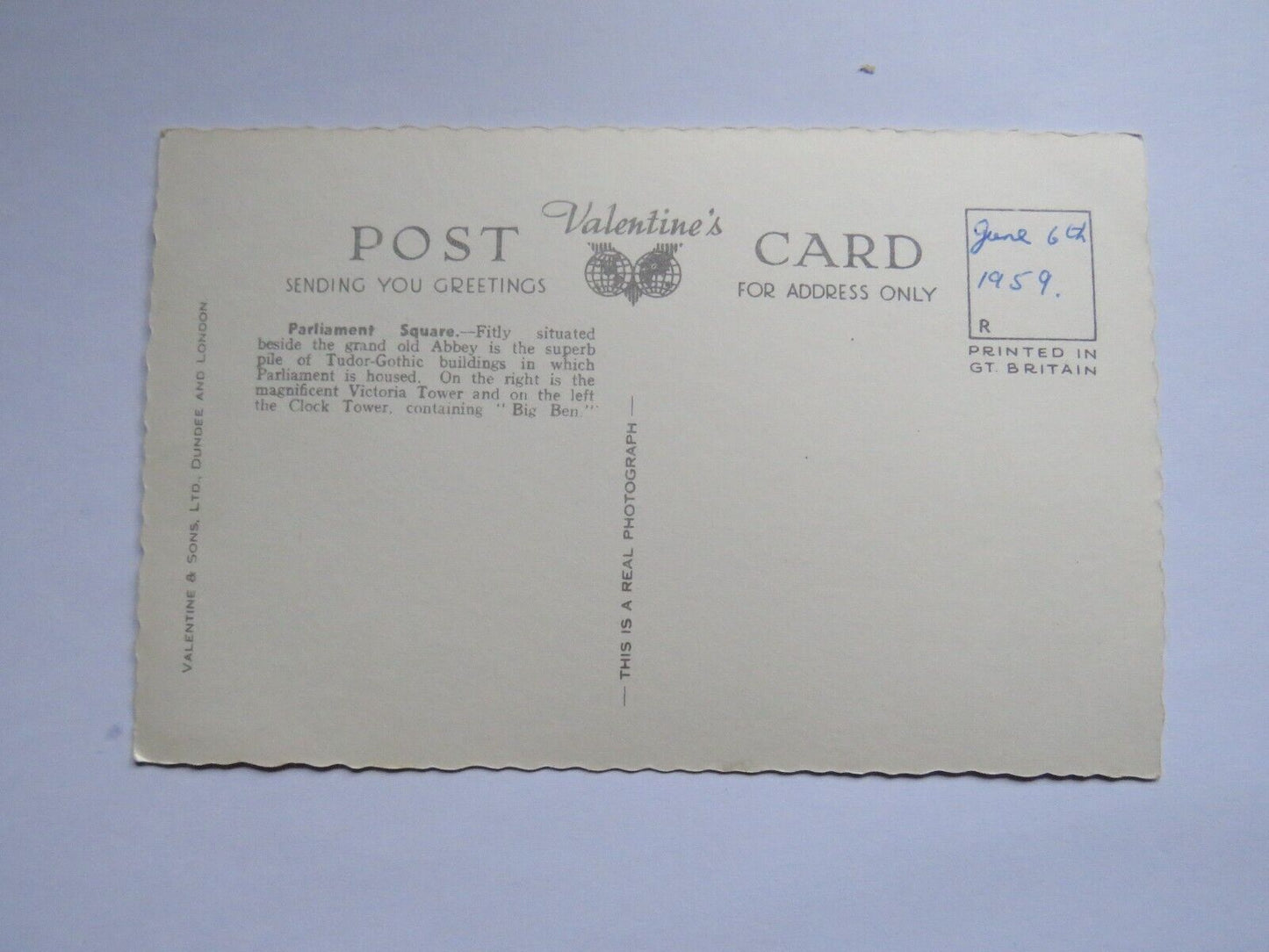 Old Postcard of Parliament Square London - Ref : 1035