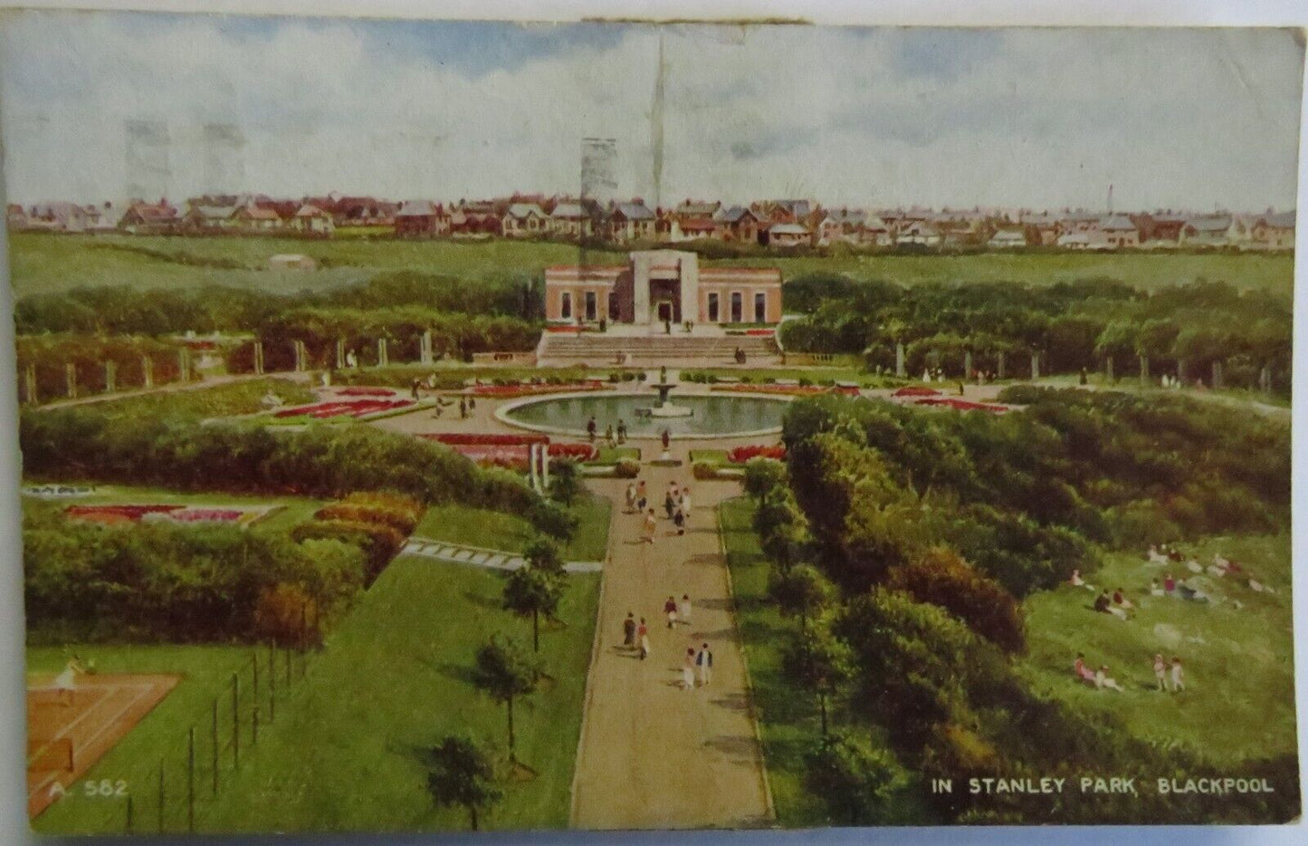 Old Postcard of In Stanley Park, Blackpool 1943 - Ref : 1036