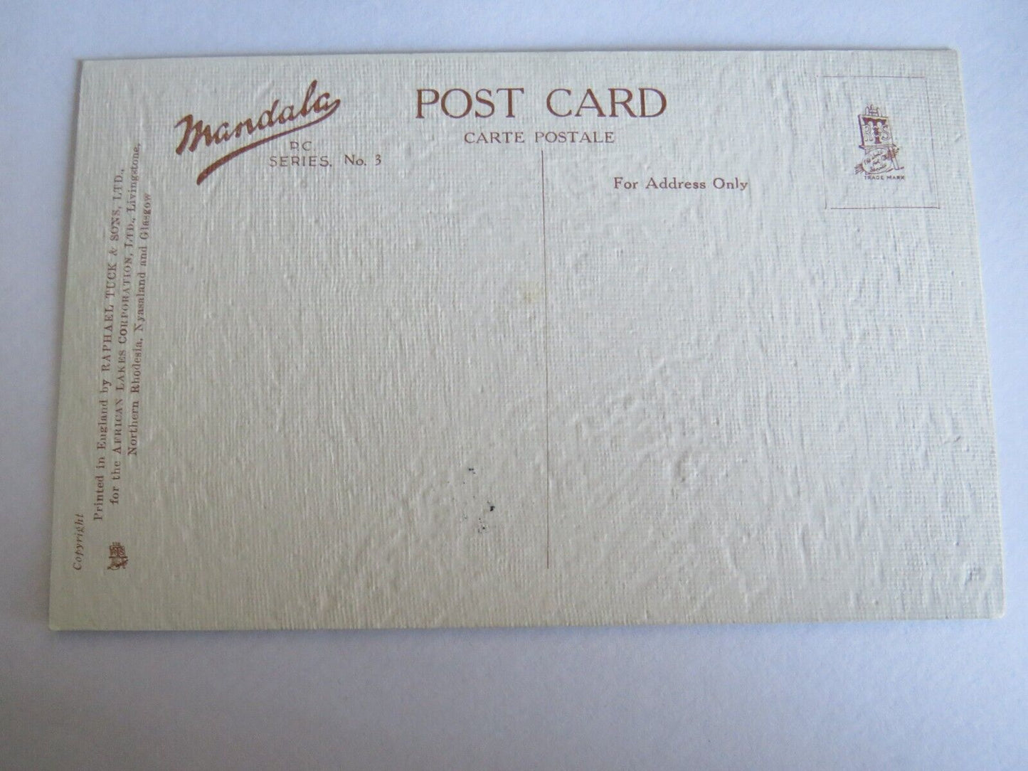 Old Postcard From Zimbabwe of The Victoria Falls Bridge and Gorge - Ref : 1026