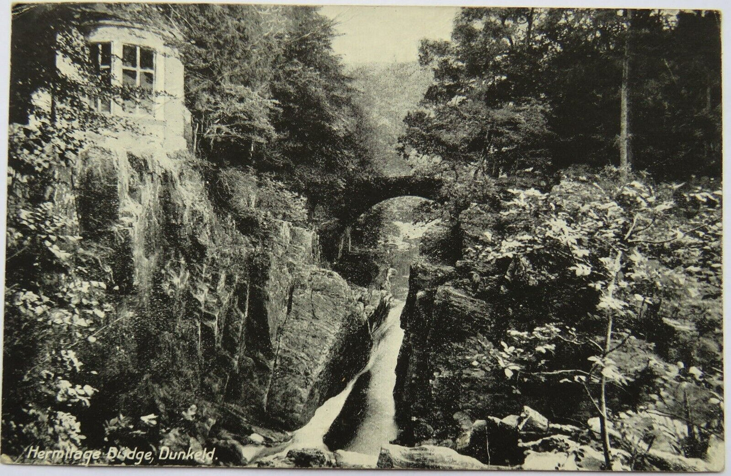 Old Postcard of Hermitage Bridge, Dunkeld 1924