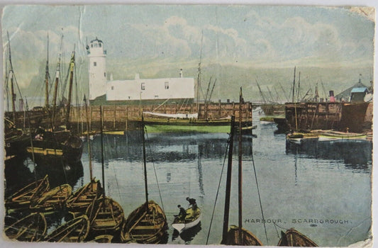 Old Postcard of Harbour, Scarborough 1906 - Ref : 1016