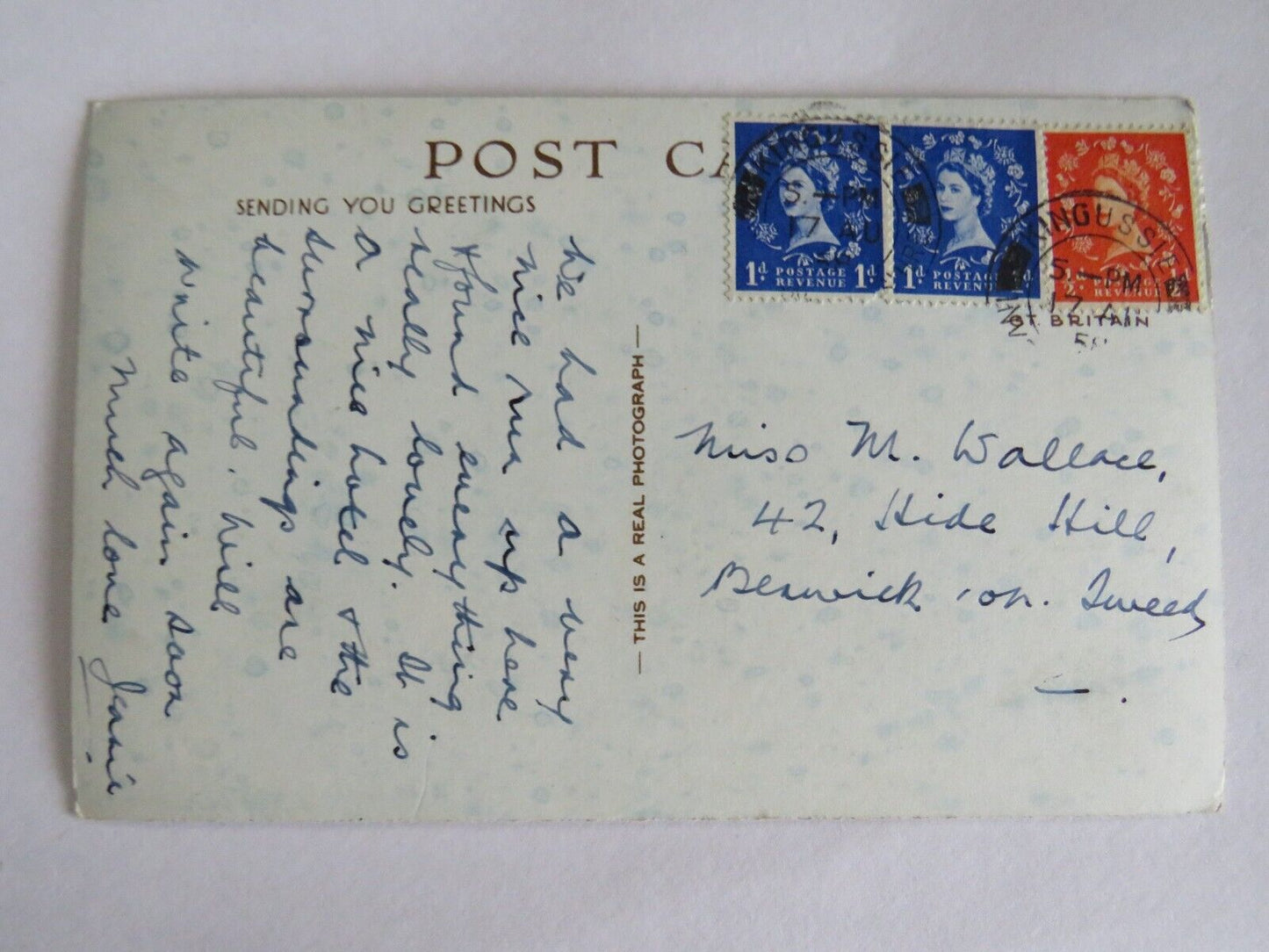 Old Postcard of Badenoch Hotel, Newtonmore 1958 - Ref : 1018