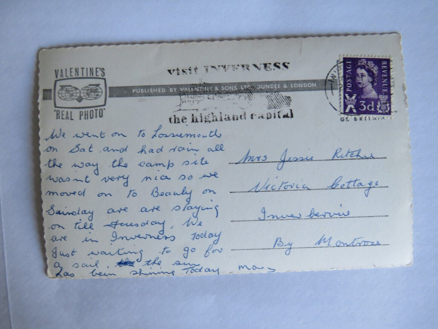 Old Postcard Of The Windings of the River Beauly From Dunmore Beauly- Ref : 1001