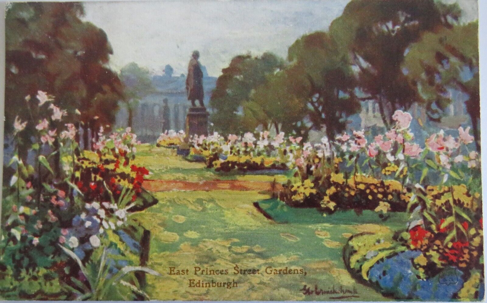 Old Postcard of East Princess Street Gardens, Edinburgh 1905 - Ref : 1024