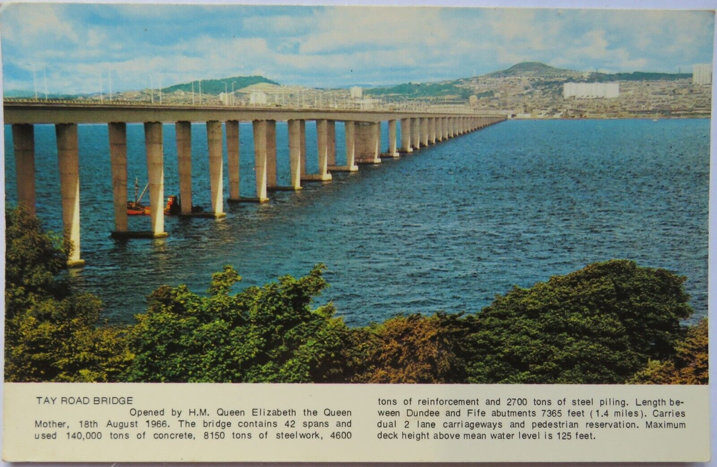 Old Postcard of Tay Road Bridge, Colourmaster International, Unposted