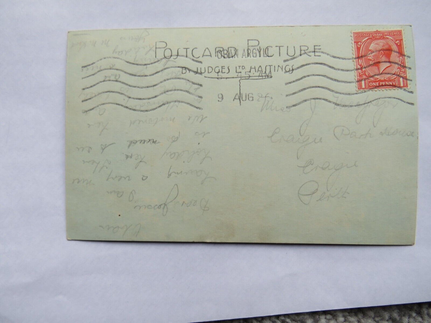 Old Postcard Of Oban Pass Of Melfort 1926