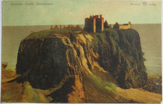 Old Postcard of Dunnottar Castle, Stonehaven 1907  - Ref : 1010
