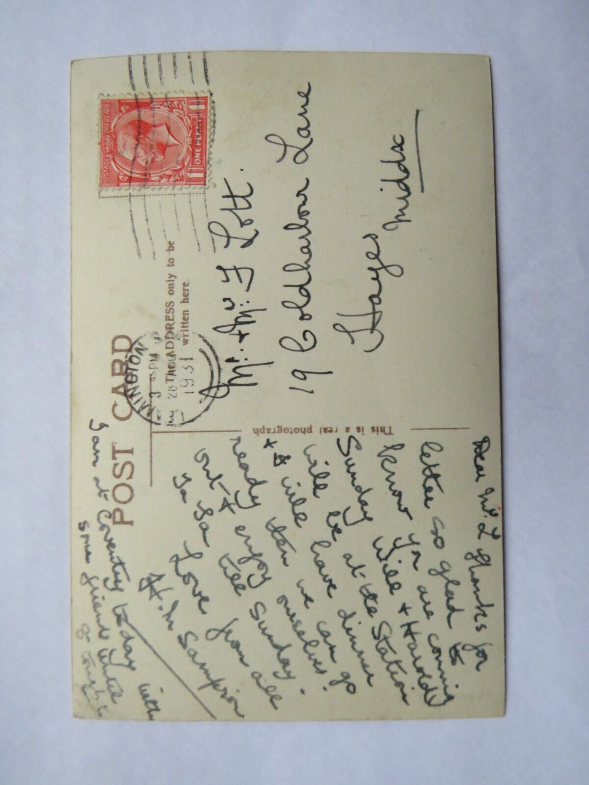 Old Postcard of Interior York Minster 1931