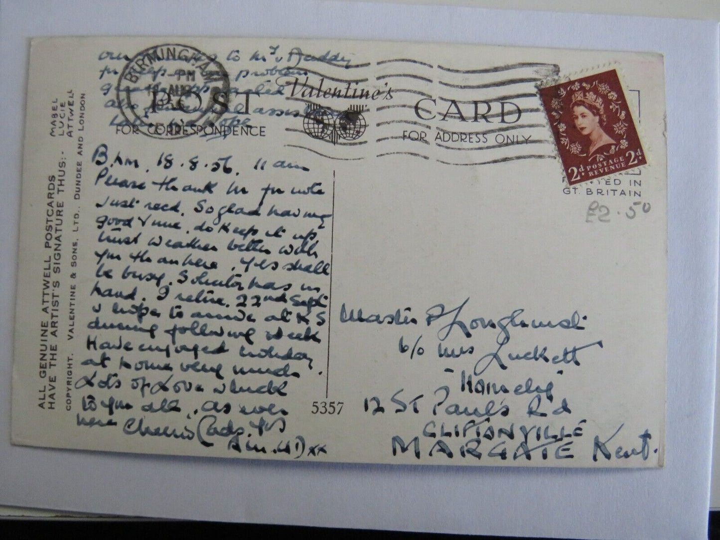 Old Comical Postcard By Mabel Lucie Attwell "Now I Shall Know If "- Ref : 1031