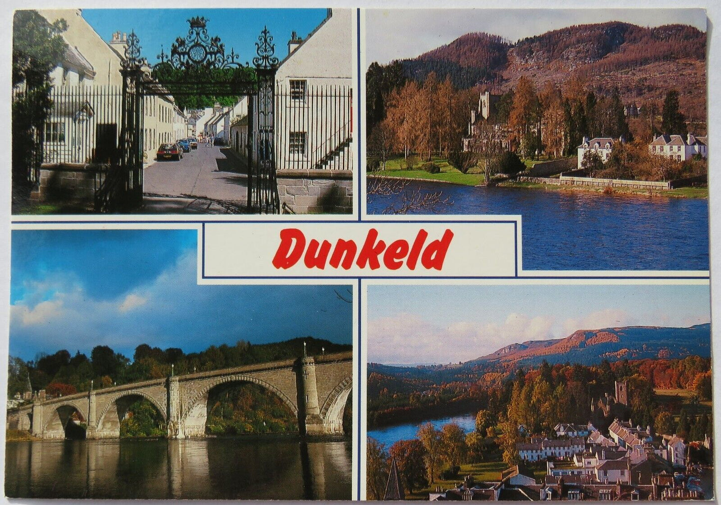 Vintage Multiview Postcard of Dunkeld