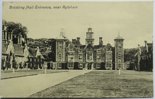 Old Postcard of Blickling Hall Entrance, Near Aylsham