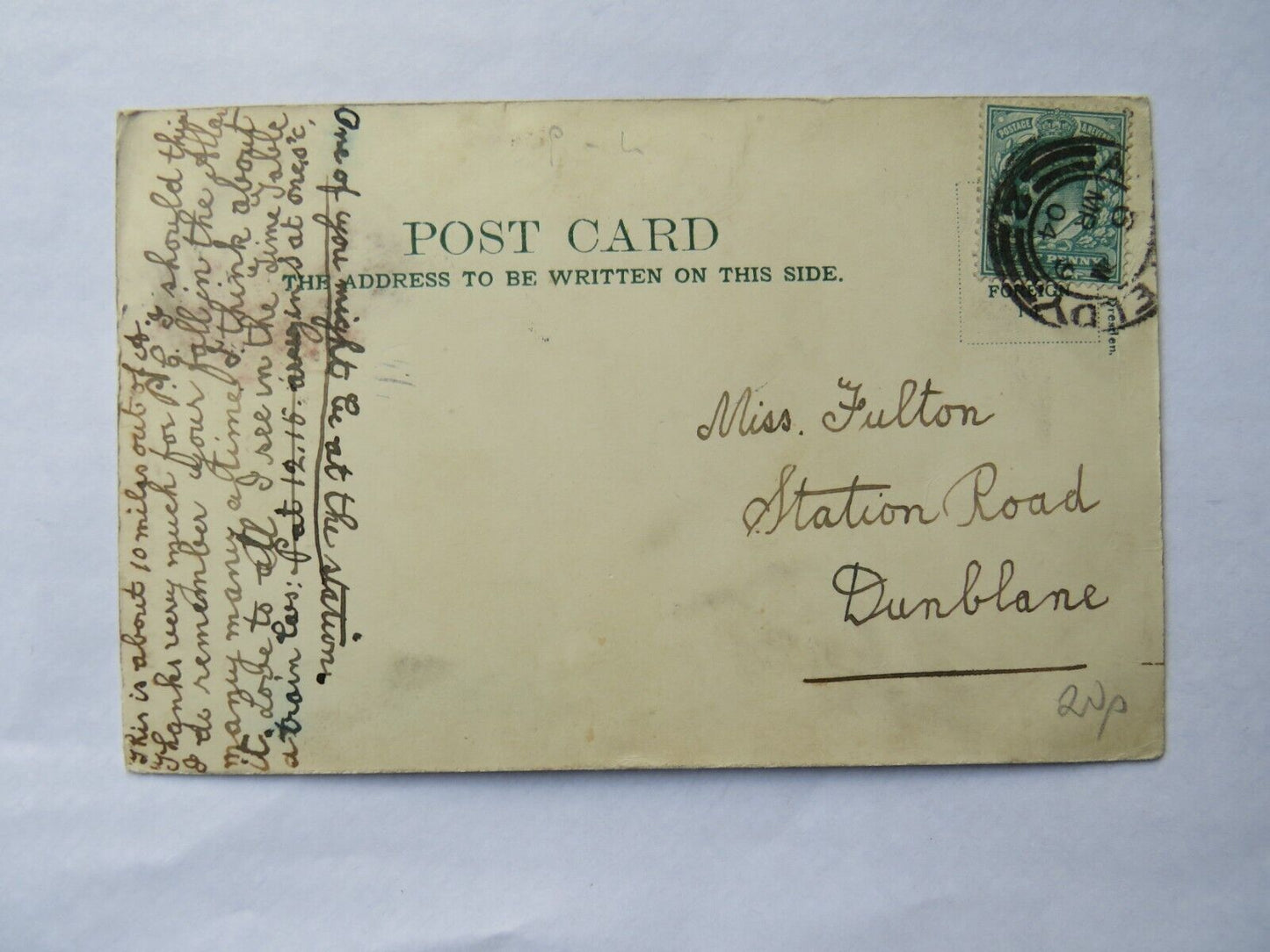 Old Postcard of Entrance Glen Lyon, Near Aberfeldy 1904