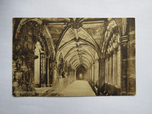 Old Postcard of Chester Cathedral, Cloisters, 1944